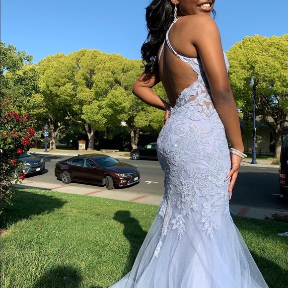Periwinkle prom dress from Gessinee in Concord Ca